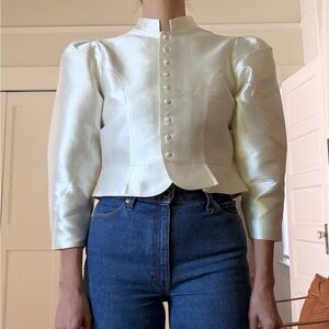 DESTREE Amoako White Satin Jacket